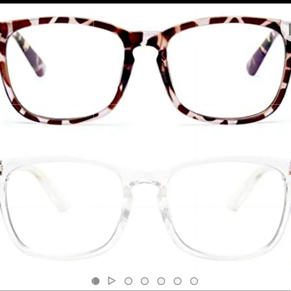 SCREEN QUEEN NWT Rainbow Tortoise & Clear Frame Glasses Blue Light Blocking NWT